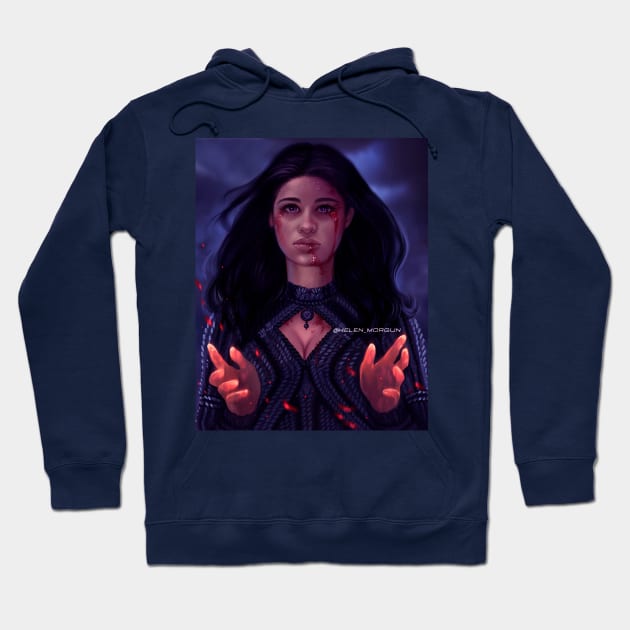 Yennefer fan art Hoodie by helen_morgun